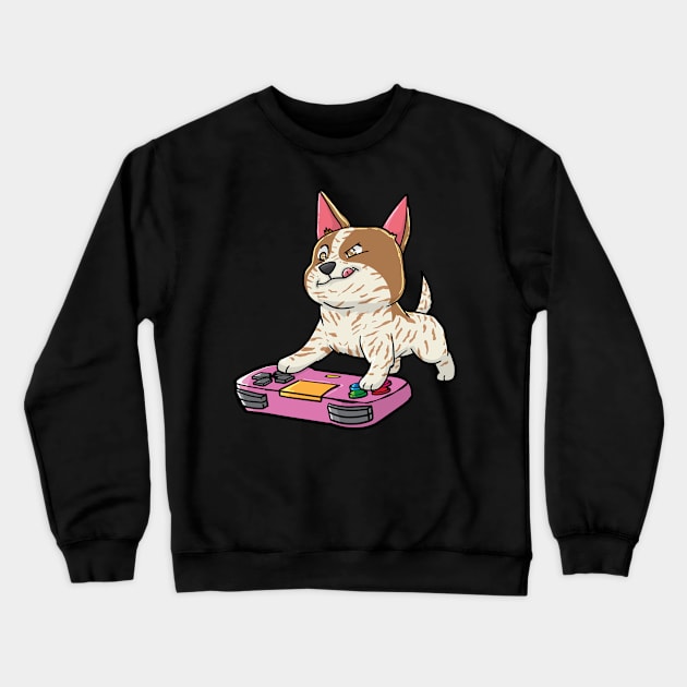 Red Heeler Gamepad Gaming Kawaii Crewneck Sweatshirt by KAWAIITEE